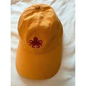 Unbranded Mustard Yellow Octopus Embroidered Baseball Cap Dad Hat RN165948